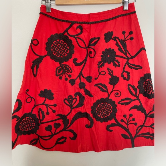 Anthropologie (Lithe) size 2 a-line skirt embroidered - Picture 2 of 4